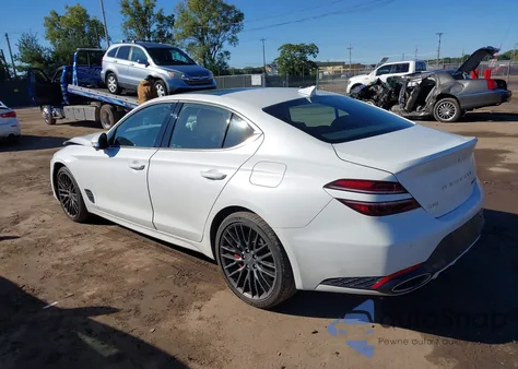2022 Genesis G70 3.3T Awd Launch Edition z USA, uszkodzony, nr VIN KMTG14TE9NU082323